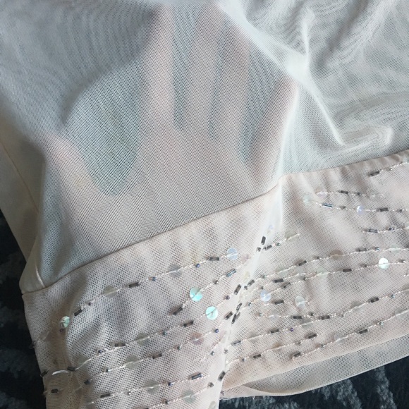 BCBG Sheer Mesh Beaded Skirt & Tank - Picture 4 of 7